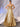 Cut Front Crost Top Pleats Boned Ball Gown Prom Dress Long - Champagne Gold