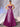 Cut Front Crost Top Pleats Boned Ball Gown Prom Dress Long - Purple