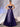 Cut Front Crost Top Pleats Boned Ball Gown Prom Dress Long - Grape