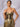 Cut Front Crost Top Pleats Boned Ball Gown Prom Dress Long - Gold