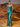 V-Neck Beaded Lace Embroidery Mermaid Prom Dress With Split - Turquoise