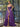 Strapless Corset Ball Gown With Ruffle Skirt Slit - Purple