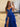 Lace Embroidery Layered Ball Gown Prom Dress - Royal Blue