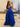 Lace Embroidery Layered Ball Gown Prom Dress - Royal Blue