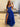 Lace Embroidery Layered Ball Gown Prom Dress - Royal Blue