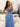 Lace Illusion Ruffle Tiered Ball Gown Prom Dress - Blue