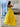 Strapless Boned Bodice Ruffle Chiffon Ball Gown Prom Dress - Yellow