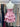 Removeable Shoulder Ruffle Floral Printing Mini Ball Gown Prom Dress - Pink Floral