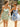 Floral Printing Layered Mini Prom Dress With Hand Made Flower - Baby Blue Floral