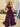 Boned Strapless Tiered Ball Gown Prom Dress Long With Bow - Purple