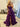 Boned Strapless Tiered Ball Gown Prom Dress Long With Bow - Purple