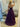 Boned Strapless Tiered Ball Gown Prom Dress Long With Bow - Purple