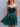 Cut Front With Bow Boned Ruffle Mini Ball Gown Prom Dress - Teal