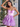 Printing Cut Front With Bow Boned Ruffle Mini Ball Gown Prom Dress - Lilac Floral