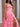 Boned Lace Embroidery Tiered Chiffon Ball Gown Prom Dress With Slit - Blush Pink