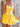 Crystal Boned Chiffon Bow Tiered Mini Ball Gown Prom Dress - Yellow