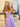 Lace Cut Front Boned Ruffled Ball Gown Dress - Lavender