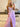 Lace Cut Front Boned Ruffled Ball Gown Dress - Lavender