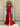 Cut Front Leaf Lace Boned Mermaid Prom Dress With Layered - Red
