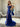 Cut Front Leaf Lace Boned Mermaid Prom Dress With Layered - Royal Blue