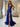 Cut Front Leaf Lace Boned Mermaid Prom Dress With Layered - Royal Blue
