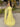 Sheer Bodice Chiffon Drop Waist Strapless Mermaid Prom Dress - Yellow
