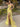 Sheer Bodice Chiffon Drop Waist Strapless Mermaid Prom Dress - Yellow
