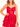 Lace Embroidery Sparkly Mini Ball Gown Prom Dress - Red