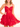 Lace Embroidery Sparkly Mini Ball Gown Prom Dress - Red