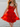 Boned Lace Embroidery Mini Ball Gown Prom Dress - Red