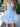 Lace Embroidery Boned Illusion Ball Gown Mini Prom Dress - Baby Blue