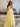 Lace Embroidery Cut Out Ball Gown Prom Dress With Pocket - Yellow