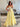Lace Embroidery Cut Out Ball Gown Prom Dress With Pocket - Yellow