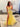 Lace Embroidery Illusion Mermaid Long Prom Dress - Yellow