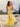 Lace Embroidery Illusion Mermaid Long Prom Dress - Yellow