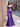 Crystal Mermaid Evening Dress Sheer Bodice - Purple