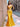 Crystal Mermaid Evening Dress Sheer Bodice - Mustard Yellow