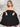 Off Shoulder Mini Ball Gown Prom Dress With Bow - Black