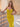 Pleats Deep V-Neck Spaghetti Strap Mermaid Prom Dress - Mustard Yellow