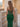 Pleats Deep V-Neck Spaghetti Strap Mermaid Prom Dress - Emerald Green