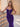 Pleats Deep V-Neck Spaghetti Strap Mermaid Prom Dress - Purple