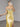 Scoop Neck Satin Long Evening Dress - Yellow
