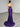 Scoop Neck Satin Long Evening Dress - Purple