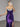 Scoop Neck Satin Long Evening Dress - Purple