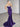 Scoop Neck Satin Long Evening Dress - Purple