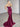 Scoop Neck Satin Long Evening Dress - Fuchsia