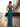 Hot Fix Spaghetti Strap Mermaid Prom Dress With Slit - Emerald Green