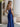 Sparkly Lace Sheer Bodice Long Mermaid Prom Dress - Royal Blue