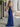 Sparkly Lace Sheer Bodice Long Mermaid Prom Dress - Royal Blue