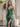 Sparkly Lace Sheer Bodice Long Mermaid Prom Dress - Emerald Green